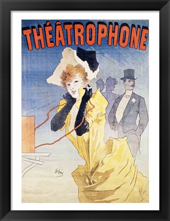 Framed Poster Advertising the &#39;Theatrophone&#39; Print