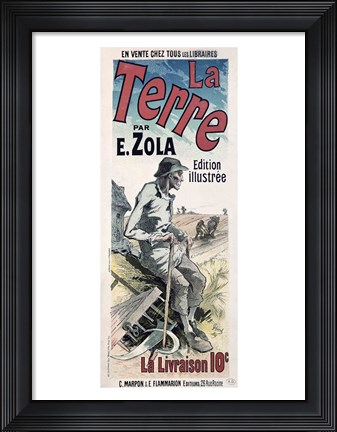 Framed Poster advertising &#39;La Terre&#39;, 1889 Print