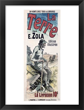 Framed Poster advertising &#39;La Terre&#39;, 1889 Print