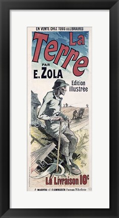 Framed Poster advertising &#39;La Terre&#39;, 1889 Print