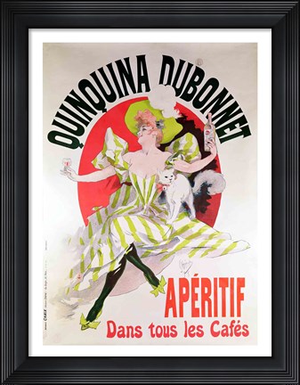 Framed Poster advertising &#39;Quinquina Dubonnet&#39; aperitif, 1895 Print