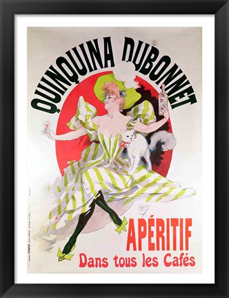 Framed Poster advertising &#39;Quinquina Dubonnet&#39; aperitif, 1895 Print