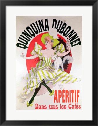 Framed Poster advertising &#39;Quinquina Dubonnet&#39; aperitif, 1895 Print