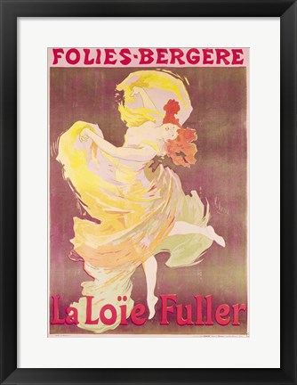 Framed Poster advertising Loie Fuller Print