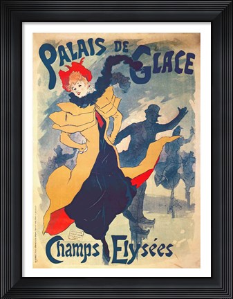 Framed Poster advertising the Palais de Glace on the Champs Elysees Print