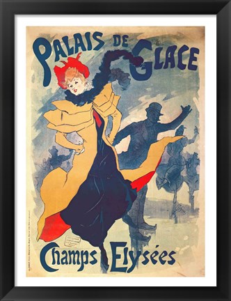 Framed Poster advertising the Palais de Glace on the Champs Elysees Print