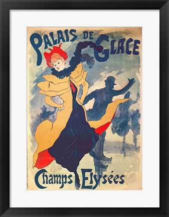 Framed Poster advertising the Palais de Glace on the Champs Elysees Print