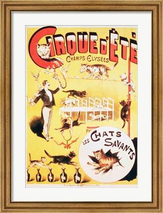 Framed Poster advertising the Cirque d&#39;Ete in the Champs Elysees Print