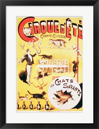 Framed Poster advertising the Cirque d&#39;Ete in the Champs Elysees Print