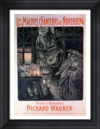 Framed Poster advertising The Master Singers of Nuremberg Print