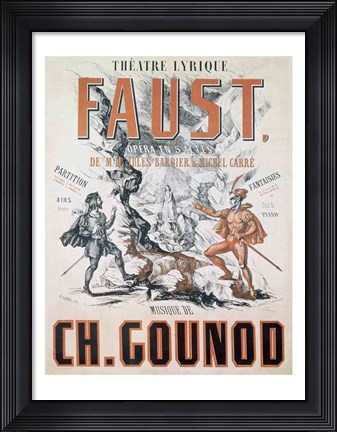 Framed Poster advertising &#39;Faust&#39;, Opera Print