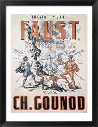 Framed Poster advertising &#39;Faust&#39;, Opera Print