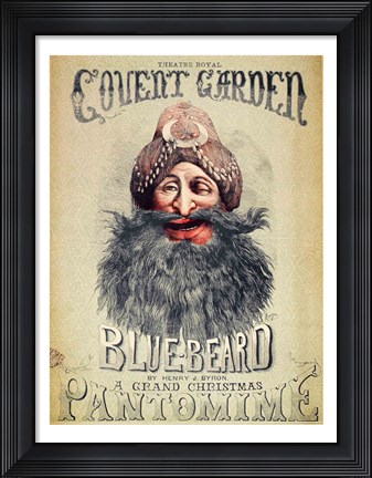 Framed Poster for a Christmas pantomime of &#39;Blue Beard&#39; Print