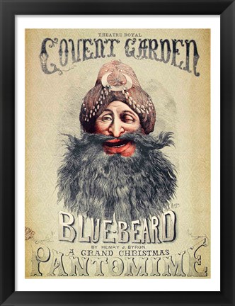 Framed Poster for a Christmas pantomime of &#39;Blue Beard&#39; Print