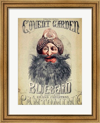 Framed Poster for a Christmas pantomime of &#39;Blue Beard&#39; Print