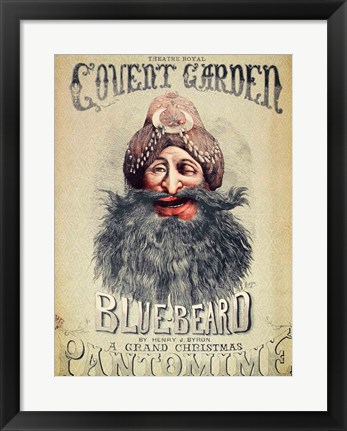 Framed Poster for a Christmas pantomime of &#39;Blue Beard&#39; Print