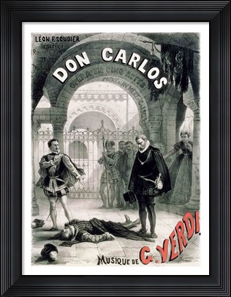 Framed Poster advertising &#39;Don Carlos&#39; Print