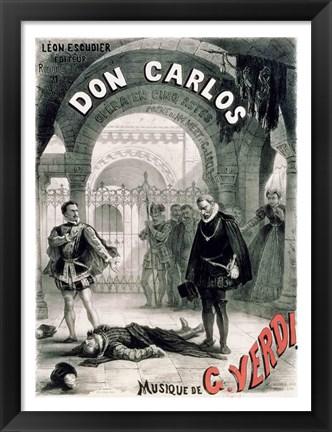 Framed Poster advertising &#39;Don Carlos&#39; Print