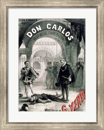 Framed Poster advertising &#39;Don Carlos&#39; Print