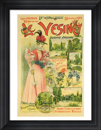Framed Poster for the Chemins de Fer de l&#39;Ouest to Le Vesinet Print