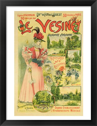 Framed Poster for the Chemins de Fer de l&#39;Ouest to Le Vesinet Print