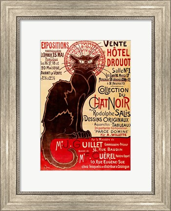 Framed Poster advertising an exhibition of the &#39;Collection du Chat Noir&#39; Cabaret Print