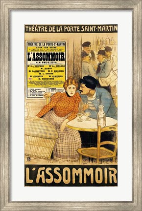 Framed Poster advertising &#39;L&#39;Assommoir&#39; Print