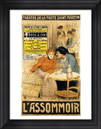 Framed Poster advertising &#39;L&#39;Assommoir&#39; Print