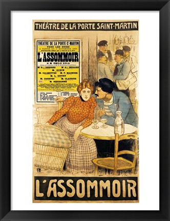 Framed Poster advertising &#39;L&#39;Assommoir&#39; Print