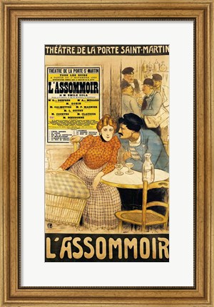 Framed Poster advertising &#39;L&#39;Assommoir&#39; Print