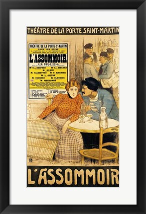 Framed Poster advertising &#39;L&#39;Assommoir&#39; Print