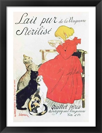 Framed &#39;Pure Sterilised Milk from La Vingeanne&#39; Print