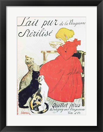 Framed &#39;Pure Sterilised Milk from La Vingeanne&#39; Print