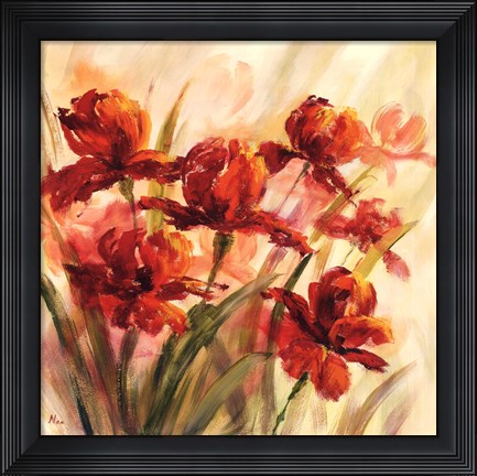 Framed Misty Garden I Print