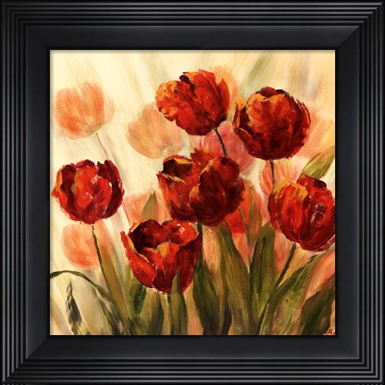 Framed Misty Garden II Print