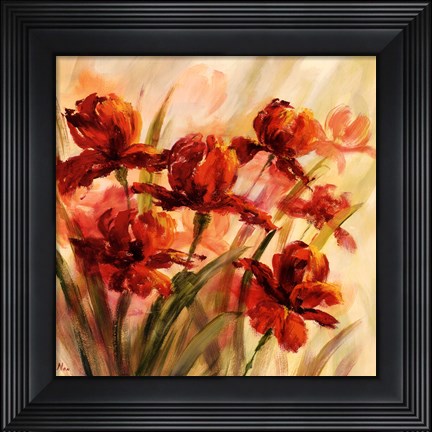 Framed Misty Garden I Print