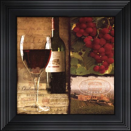 Framed Burgundy Print