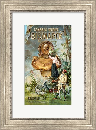 Framed Poster advertising the Fahrrad Werke Print
