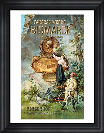 Framed Poster advertising the Fahrrad Werke Print