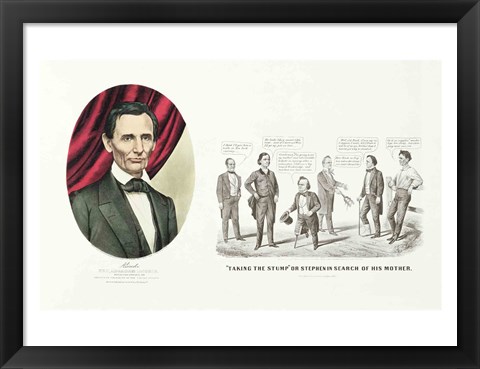 Framed Hon. Abraham Lincoln, 16th President of the United States, 1860 Print