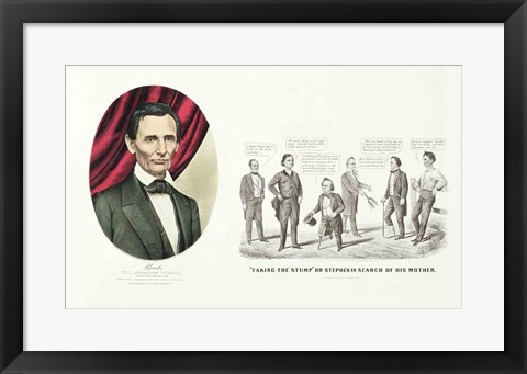 Framed Hon. Abraham Lincoln, 16th President of the United States, 1860 Print