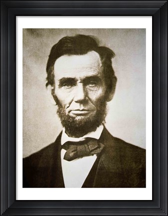 Framed Abraham Lincoln - black and white Print