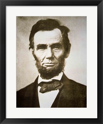 Framed Abraham Lincoln - black and white Print