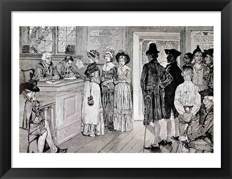 Framed Women at the Polls in New Jersey Print