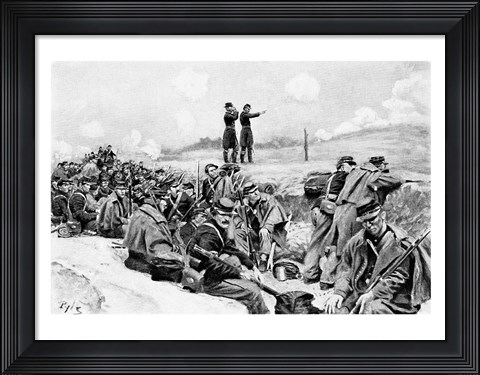 Framed &#39;They Awaited the Order to Charge&#39; Print