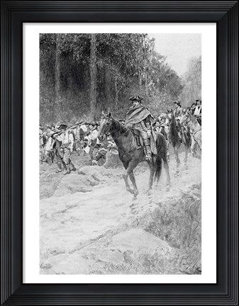 Framed Washington&#39;s Retreat from Great Meadows Print