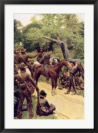Framed &#39;They Talked It Over - With Me Sitting on the Horse&#39; Print