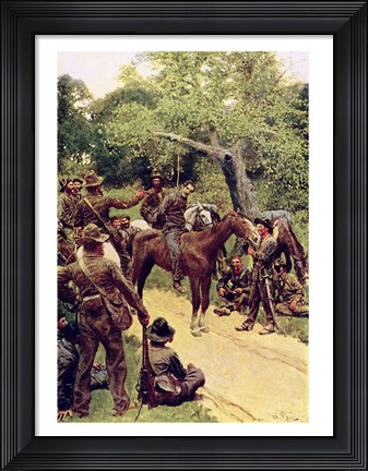 Framed &#39;They Talked It Over - With Me Sitting on the Horse&#39; Print