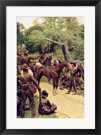 Framed &#39;They Talked It Over - With Me Sitting on the Horse&#39; Print