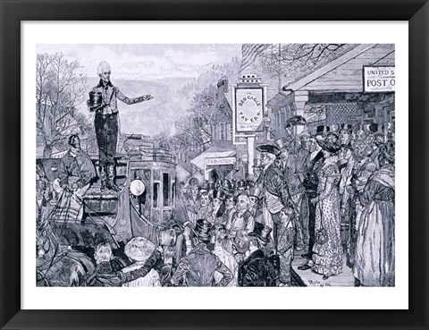 Framed &#39;General Jackson, president-elect, on his way to Washington&#39; Print